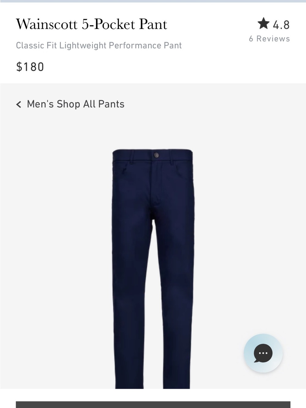 Greyson Wainscott 5-Pocket Pant - Navy Worn Once 36x32